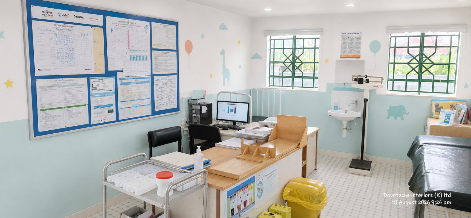 Healthcare reception and treatment area